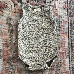 Jamie Kay Olive Floral Baby Onesie
